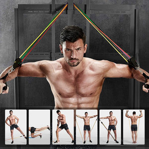 Ensemble d'accessoires de sport et de fitness 11 pièces, bandes de résistance en latex, sac de transport, musculation, entraînement de force - Product Image 6