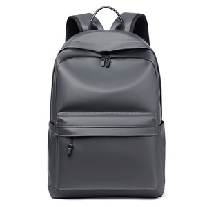 Customised New Unisex Durable Travel Waterproof PU Leather Laptop <b>Backpack</b> Zipper Polyester Student <b>Backpacks</b> - Product Image 1