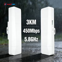 Puente Wifi para Exteriores de 3KM, 5.8G, 450Mbps, Router CPE Inalámbrico, Puente Inalámbrico Punto a Punto