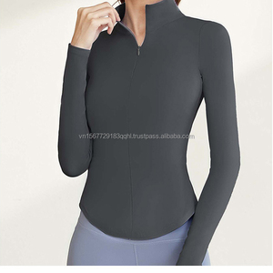 เสื้อโยคะกันแดดแบบซิปครึ่งตัว ทรงเข้ารูป ยืดหยุ่น ระบายอากาศได้ดี เหมาะสำหรับออกกำลังกายกลางแจ้ง รุ่นใหม่ประจำฤดูร้อน - Product Image 6