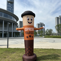 Homme gonflable publicitaire personnalisé en forme de burger, résistant à l'eau et au soleil, en tissu Oxford, avec ventilateur intégré pour la publicité