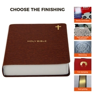 Impression de Bibles personnalisées en cuir PU rigide avec dorure à chaud – Design de couverture pour romans et livres religieux