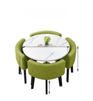 Ensemble de salle à manger de luxe moderne à prix de gros : 1 table et 4 chaises, mobilier de salon, tables en bois, chaises en métal