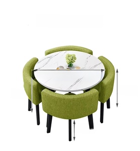 Juego de Comedor Moderno de Lujo para Restaurante, 1 <span class=keywords><strong>Mesa</strong></span> <span class=keywords><strong>y</strong></span> <span class=keywords><strong>4</strong></span> <span class=keywords><strong>Sillas</strong></span>, Muebles para Sala de Estar, Mesas de Madera, <span class=keywords><strong>Sillas</strong></span> de Metal, <span class=keywords><strong>Precio</strong></span> al por Mayor - Product Image 4