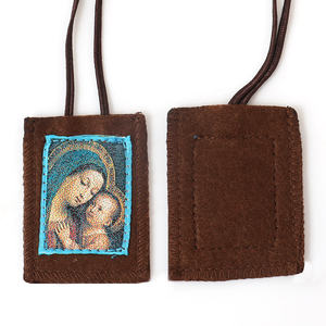 Collar con Colgante <span class=keywords><strong>de</strong></span> Tela <span class=keywords><strong>de</strong></span> Lana <span class=keywords><strong>de</strong></span> la <span class=keywords><strong>Virgen</strong></span> María <span class=keywords><strong>de</strong></span> <span class=keywords><strong>Guadalupe</strong></span>, Amuleto Religioso con Cruz <span class=keywords><strong>de</strong></span> San Benito, Escapulario Católico - Product Image 3