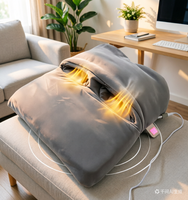 Masseur de pieds chauffant Shiatsu à compression d'air, massage à 3 niveaux, télécommande, relaxation complète à 360°, à brancher pour les douleurs plantaires