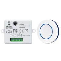 Récepteur intelligent RF 433 MHz AC85-240V 10A avec 1 bouton télécommande sans fil pour éclairage, serrure, prise, rideau, porte de garage