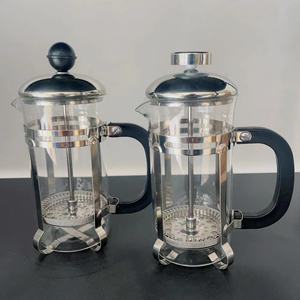 Caffettiera Francese Personalizzata in Vetro da 350ml, 600ml, 800ml, 1000ml, Argento e Oro, per Caffè e Tè - Product Image 2