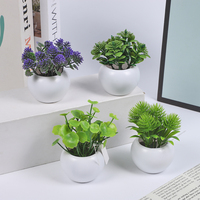 Mini plante artificielle, petite plante succulente en pot, verdure en plastique, plante artificielle pour la décoration de bureau et de la maison