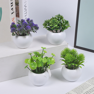 Mini plante artificielle, petite plante succulente en <span class=keywords><strong>pot</strong></span>, verdure en plastique, plante artificielle pour la décoration de bureau et de la maison - Product Image 5