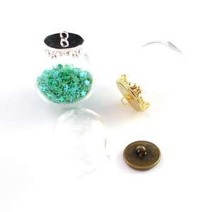 Gioielli fatti da te con coperchio in vetro <span class=keywords><strong>di</strong></span> cristallo ciondolo con sfera <span class=keywords><strong>di</strong></span> vetro cavo ciondolo decorazione per feste - Product Image 3