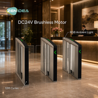 Motor sin Escobillas DC24V para Puerta Rápida con Luz Ambiental RGB, 10M Ciclos de Vida Útil, Control de Acceso con Reconocimiento Facial, Impermeable IP52