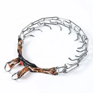 Venta al por mayor Anti-rotura Collar de perro Metal Acero Prong Choke Pinch Chain Durable Collar de entrenamiento de perro