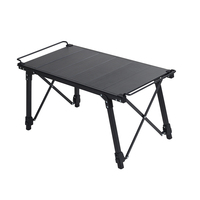 Table de camping IGT multifonctionnelle, réglable en hauteur, en aluminium, légère, portable, pliable, design moderne, pour l'extérieur