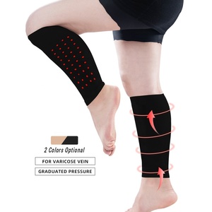 Hoge Kwaliteit Gebreide Ademende Kuit Compressiemouw Voor Voetbalsporten 15-20mmhg Hardloopcyclus Herstel Scheenbeenspalken - Product Image 3