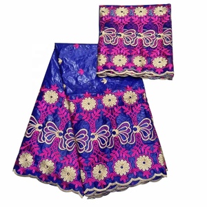H & D tessuto stile moda africano Bazin ricamo Bazin tessuto pizzo Bazin - Product Image 3