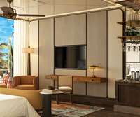 Ensemble de meubles de chambre d'hôtel de luxe, solution FF&E pour l'hôtellerie 5 étoiles, fabricant sur mesure, design moderne et luxueux, complet
