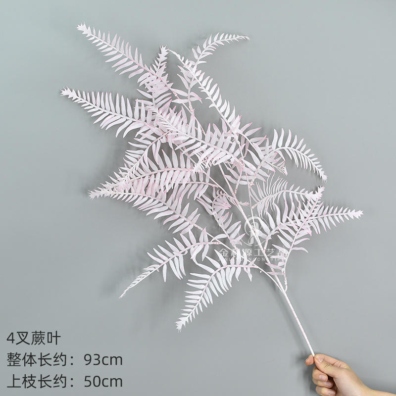 4 fourche fougère feuille rose