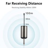 Microphone Lavalier Sans Fil Dynamique Professionnel XTUGA, Matériau ABS, 30 Canaux UHF, Portée de 30 m, Omnidirectionnel, Portable