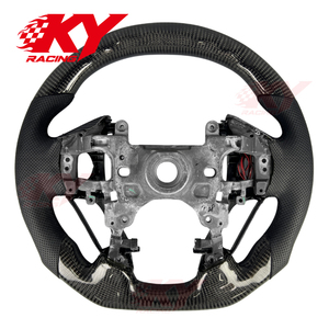 อุปกรณ์ตกแต่งรถยนต์สำหรับ Honda Accord Civic Coupe Sport Odyssey รุ่นที่ 9 พวงมาลัยคาร์บอนไฟเบอร์แบบกำหนดเองพร้อมจอแสดงผล LED RPM - Product Image 4
