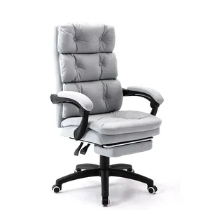 Sillas escritório gerenciador de couro, cadeira executiva giratória de couro ergonômica