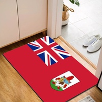 Tapis de sol rectangulaire en caoutchouc imprimé drapeau des Bermudes, 40*60cm, paillasson antidérapant pour décoration intérieure et extérieure