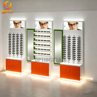 Armoire de rangement commerciale personnalisée pour lunettes de soleil, présentoir pratique et écologique pour lunettes avec miroir