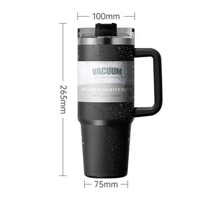 Taza personalizada de 40 onzas con asa, taza de viaje de acero inoxidable, vaso utilizado para tazas de agua de coche con asa - Product Image 3