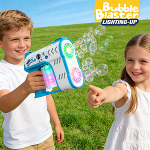 Pistolet à bulles électrique automatique à double tête avec lumière et musique, jouet souffleur de bulles pour enfants, idéal pour les fêtes en plein air, les jeux d'été et les cadeaux - Product Image 6