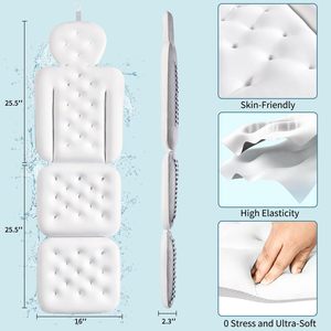 Oreiller de bain en maille 4D de <span class=keywords><strong>luxe</strong></span> <span class=keywords><strong>Coussin</strong></span> de <span class=keywords><strong>baignoire</strong></span> complet avec sac à linge 3D Confort et esthétique améliorés dans la salle de bain - Product Image 3