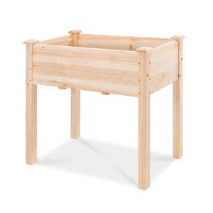 Raised <strong>Garden</strong> Bed Elevated Wood Planter Box Stand with Bed <strong>Liner</strong> for Backyard Patio Balcony Vegetable Flower Gardening - Product Image 2