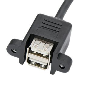 Dual Port Usb Female Connector Extension Cable 9 Pin To Dual Layer With Ear <b>Screw</b> Holes 30cm <b>Copper</b> Wire - Product Image 3