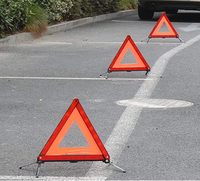 Panneau d'avertissement de voiture triple triangle réfléchissant panneau de danger routier panneau de panne d'urgence Kit d'avertissement de triangle de sécurité