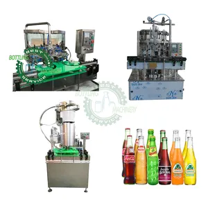 Komple makine lineer ayrı 250ml cam şişe gaz suyu içecek meşrubat bira karbonatlı içecek şişeleme makinesi