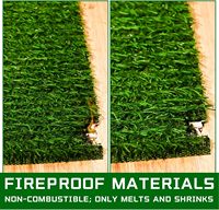 Tapis de gazon synthétique PE 20 mm imperméable, à motifs 3D, résistant aux UV, ignifuge, écologique, pour jardin et cour, vert doux et artificiel