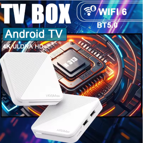 2026 Hot Sell Tv Box H96 MAX H313 Smart TV Box Android 14 2GB 8GB 16GB Wifi6 BT 4K HD Voice Media Player AV1 Set Top Box