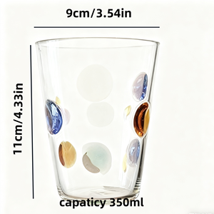 Màu Polka Dot Glass phong cách thể thao drinkware tim rõ ràng tình yêu Bánh nước Cup cho kinh doanh Quà Tặng nhà văn phòng khách sạn sử dụng - Product Image 6