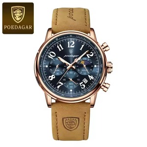 Montre de luxe pour homme Drioshipping, étanche, chronographe lumineux, montre à quartz, bracelet en nylon et cuir, montre de sport pour homme - Product Image 6