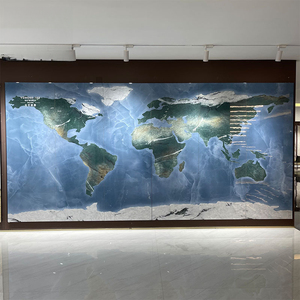 Lujosa losa de piedra de mármol jade de 900x2600 para pared de fondo de TV, sofá de entrada, cine y televisión, mapa del mundo - Product Image 2