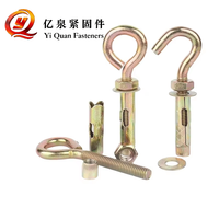 Boulon d'expansion en acier zingué, boulon à œil, anneau, crochet universel pour chauffe-eau, ventilateur de plafond, filetage M6-M20