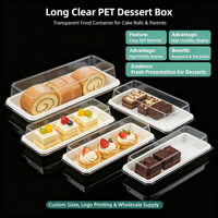 Contenitori Alimentari Monouso in PET Rinforzato Personalizzati per Pane e Dessert, Scatola a Conchiglia con Dimensioni Personalizzabili