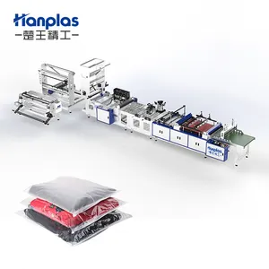 Machine de fabrication de sacs en plastique HP-ZA Hanplas haute vitesse PE PP bloc multifonctionnel curseur fermeture à glissière