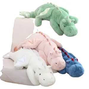 Büyük boy küçük uçan dinozor peluş oyuncak süper yumuşak peluş uzun yastık çocuklar için oyuncak bebek dolması ejderha peluş bebek