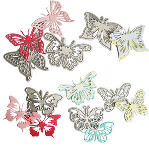 Pochoirs <span class=keywords><strong>de</strong></span> découpe en métal en forme <span class=keywords><strong>de</strong></span> papillon, pour scrapbooking, album photo, modèle <span class=keywords><strong>de</strong></span> papier, moule, gaufrage, décoration artisanale - Product Image 2