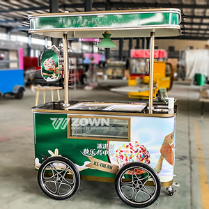 Mini Outdoor Service Cart Towable Mobile Food Truck for Coffee & Ice Cream Catering Full Kitchen Equipment Included - Product Image 2