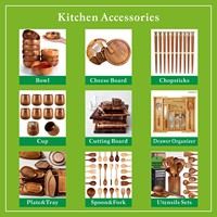 Houten dienblad op voorraad, op maat gemaakte houten dinerborden, fruit- en theebord, groentepresentatieplateau, brood- en dessertplateau, taartplateau.
