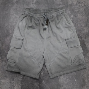 Pantalones Cortos Cargo Personalizados para Hombre, con Cordón, Estilo Casual Desgastado, Color Sólido, Tela de Algodón Transpirable, con Bolsillos - Product Image 3