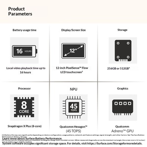 ไมโครซอฟท์ เซอร์เฟซ โปร <span class=keywords><strong>12</strong></span> บิสิเนส เอดิชั่น อินเทล ออคตา คอร์ OLED อัลตร้า-ธิน 2-in-1 แท็บเล็ตแล็ปท็อปขนาด <span class=keywords><strong>12</strong></span> นิ้ว - Product Image 3
