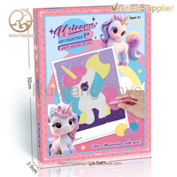 Kit de broderie pour enfants Montessori unisexe pour broderie point de croix aiguille crochet laine peinture licorne art fait