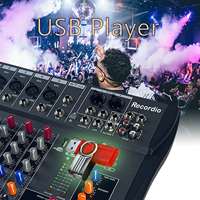 Console de mixage d'enregistrement en studio GAX-CT12 avec mixeur audio USB MP3